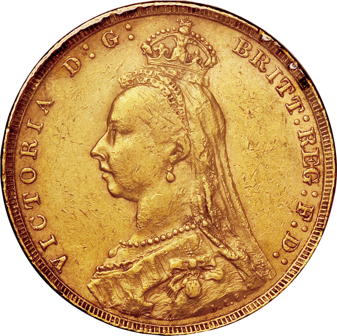1890 イギリス本国 ソブリン金貨 ヴィクトリア ジュビリー MS61 未使用 ...