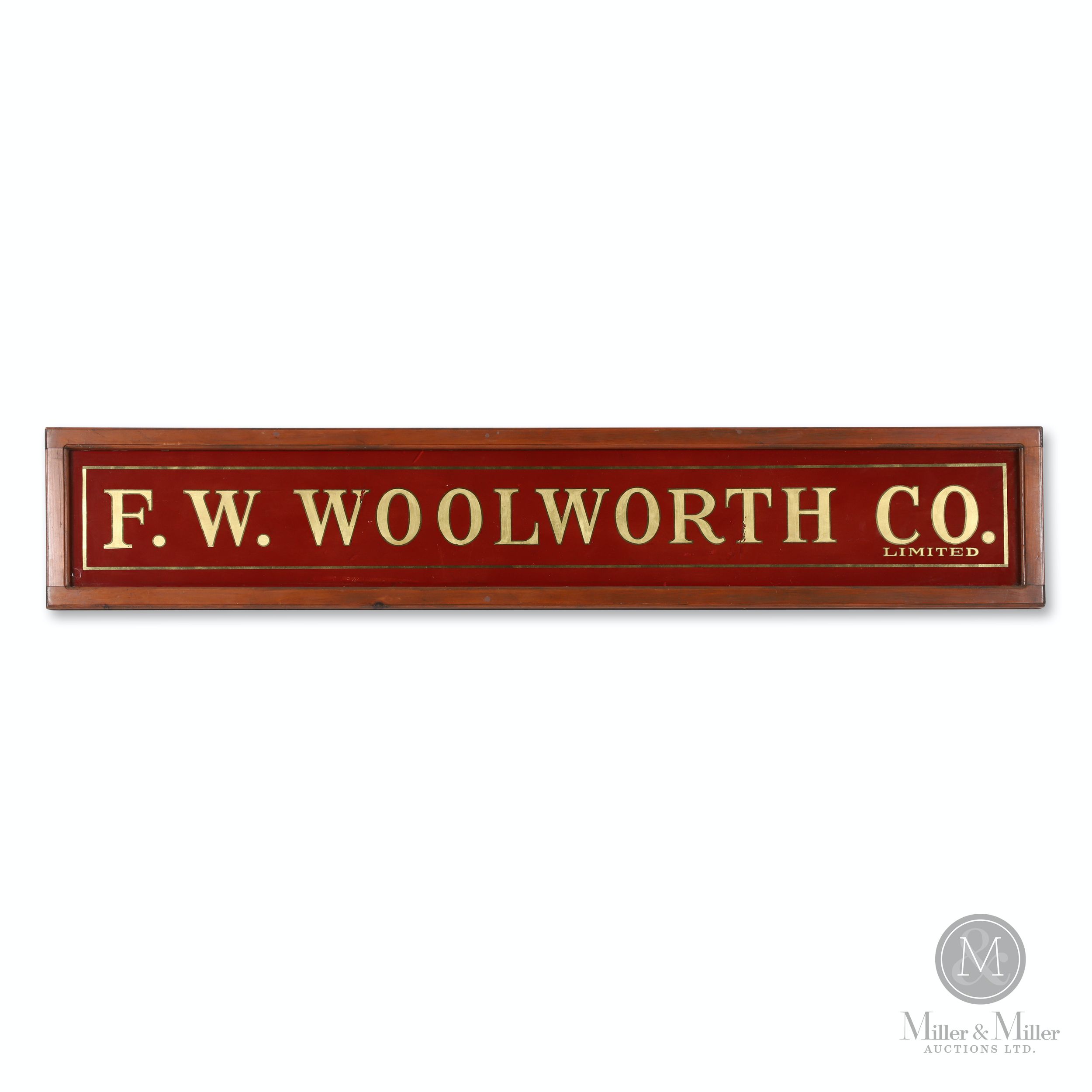 F W Woolworth Co Ltd Reverse Glass Sign Barnebys