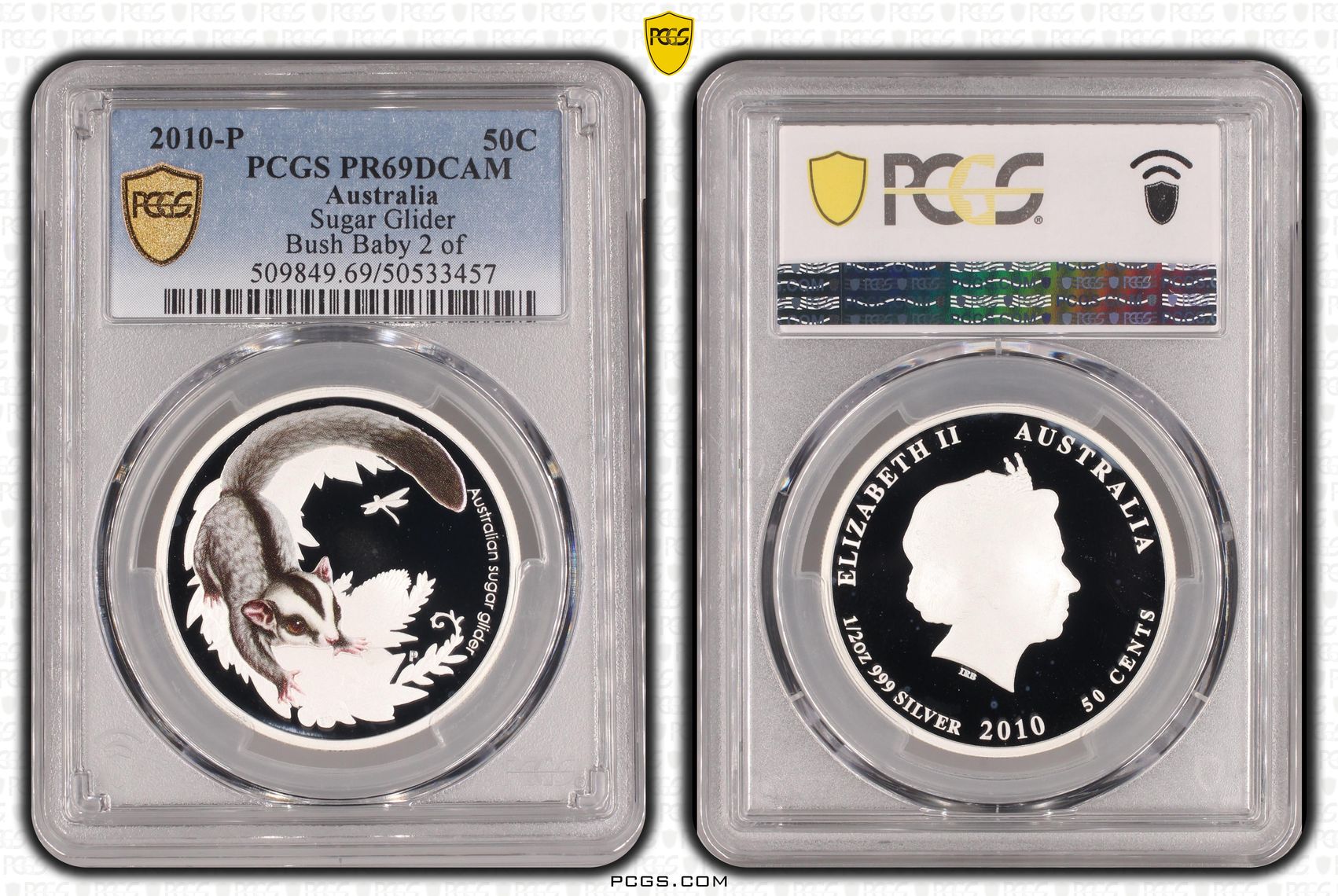 Sugar Glider, Fifty Cent, 2010-P, PCGS PR69DCAM