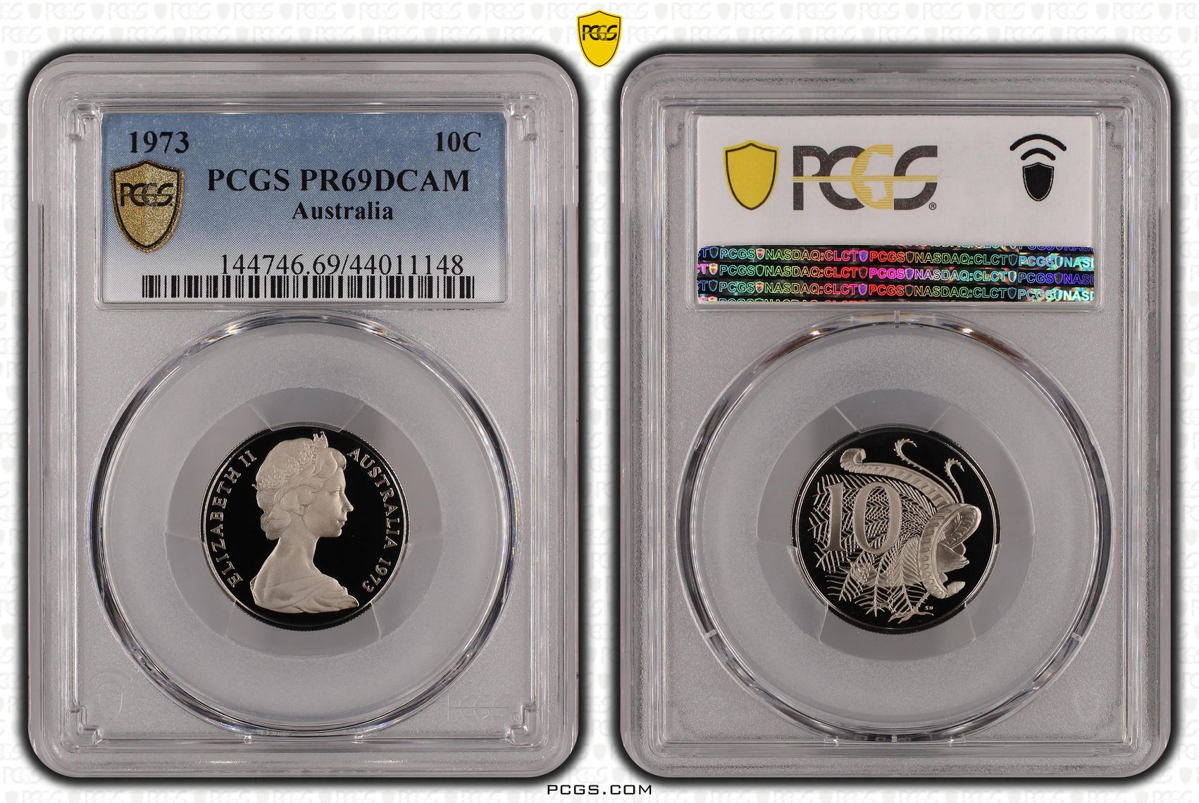 1973 Australia Ten Cent, 10c PCGS - PR69DCAM -148