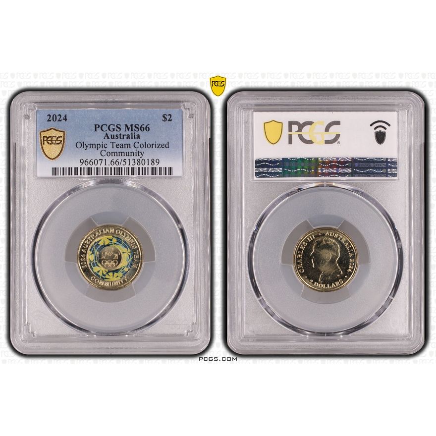 Olympic Team Colorized Community, Two Dollar, 2024, PCGS MS66