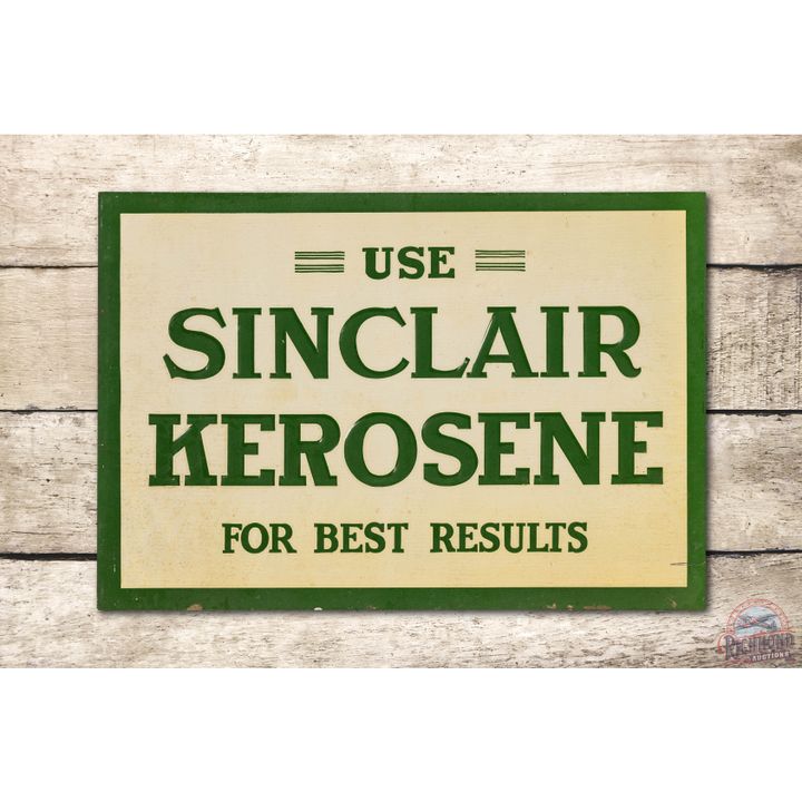 NOS Use Sinclair Kerosene For Best Results Tin Sign & Original Paper