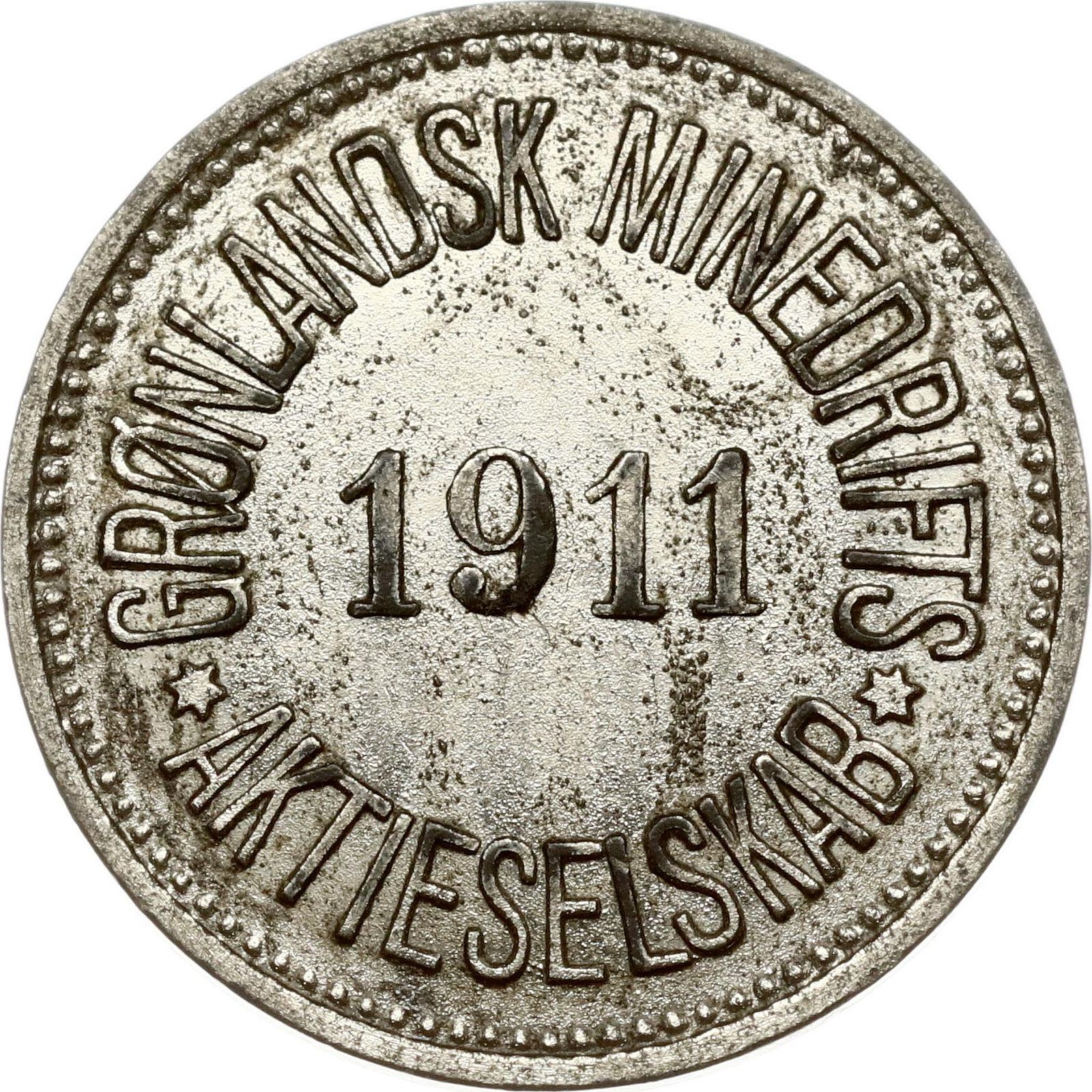Greenland Token 100 Ore 1911 Greenland Mining LTD Numisbalt