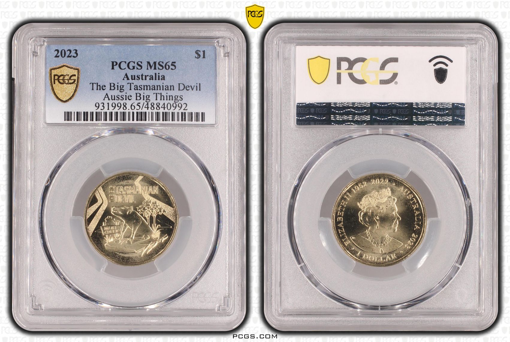 The Big Tasmanian Devil Aussie Big Things, One Dollar, 2023, PCGS MS65