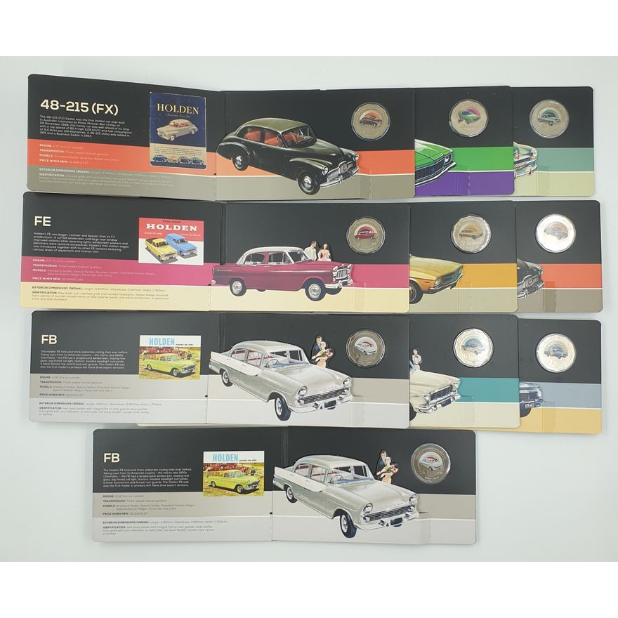 Holden Heritage 50c Carded Coins (x10)