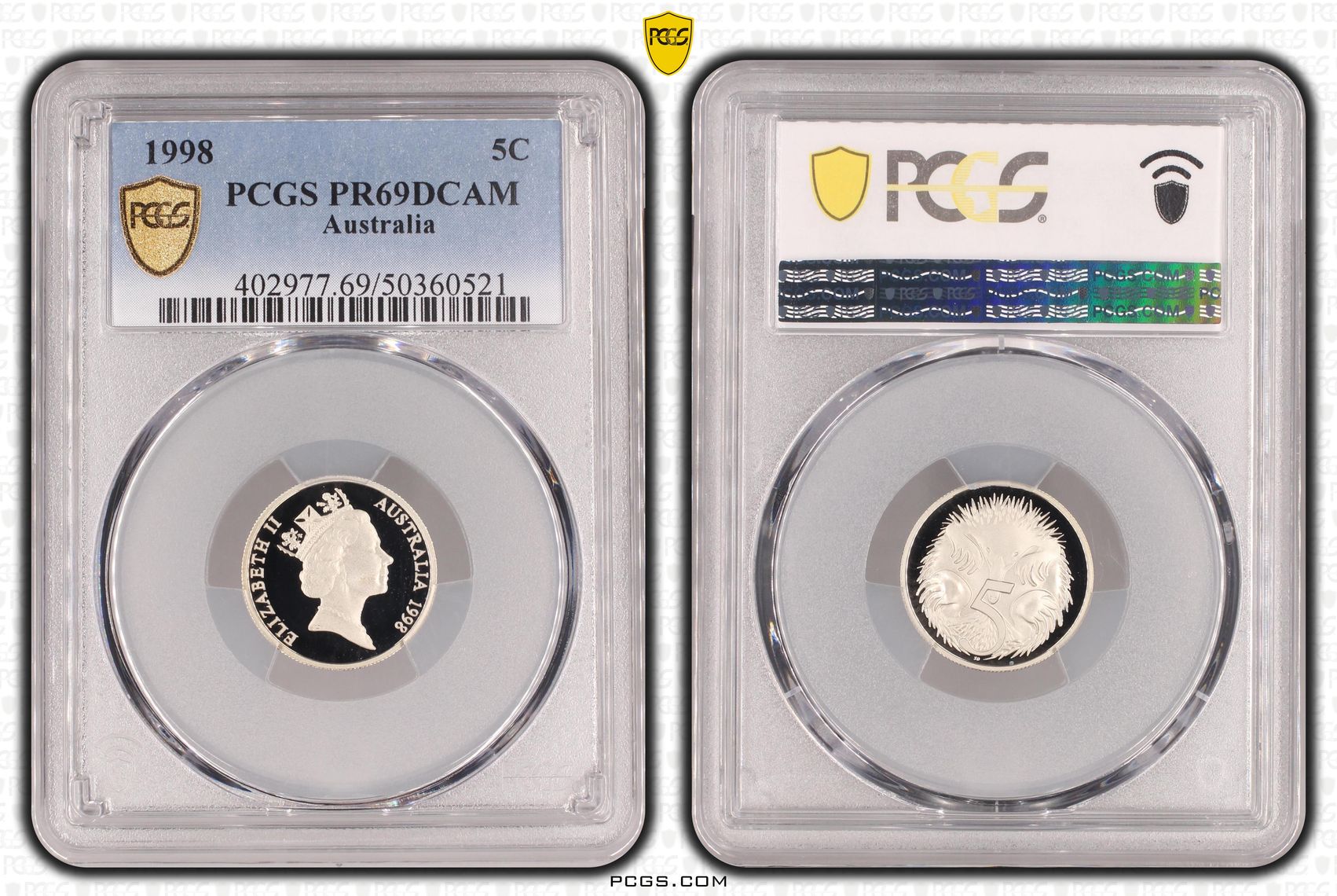 Five Cent, 1998, PCGS PR69DCAM
