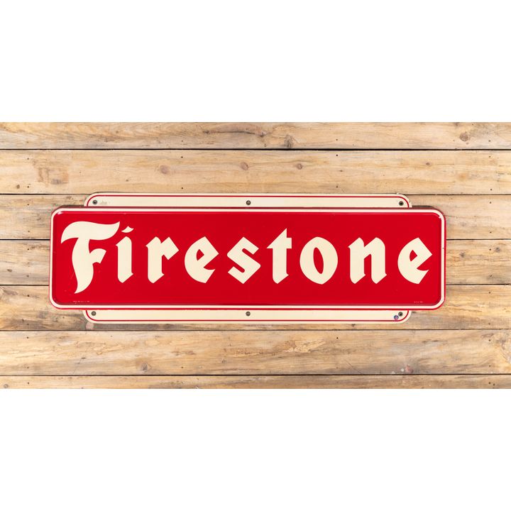 72" Firestone Tires SST Diecut Metal Sign TAC 8.75