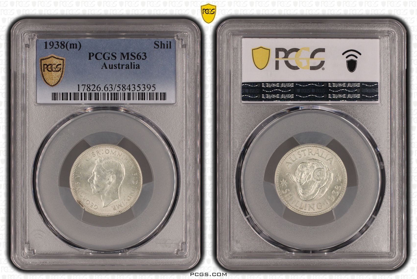 George VI, Shilling, 1938, PCGS MS63
