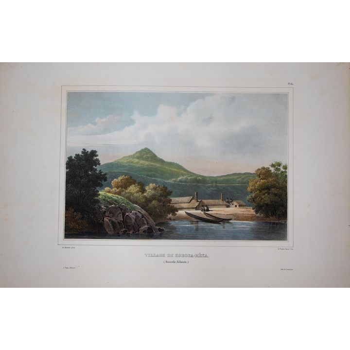 de SAINSON, LOUIS AUGUSTE - Village de Korora-Reka. [Nouvelle Zelande]