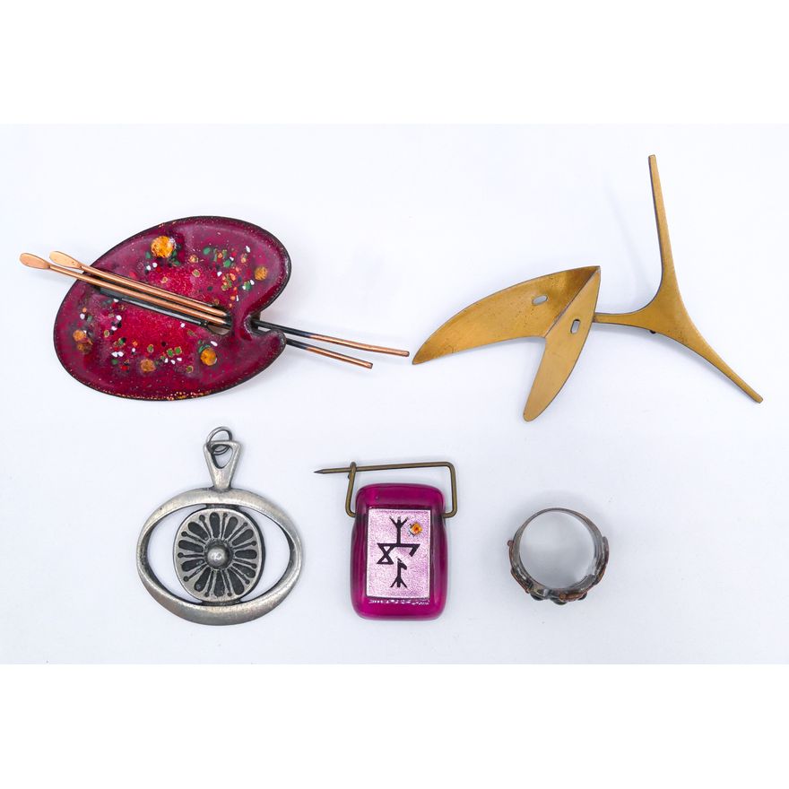 Box Matisse Enameled Copper Brooch etc.