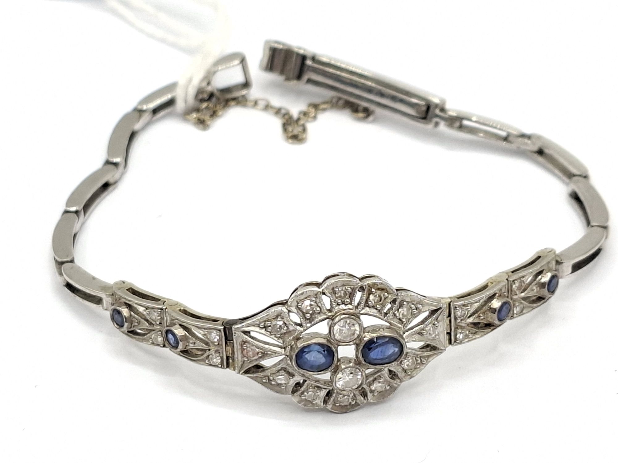 Antique 9ct Sapphire And Diamond Bracelet