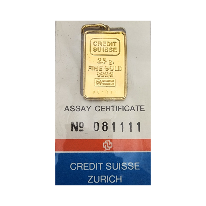 Dije de Oro Credit Swiss de 2.5 gramos