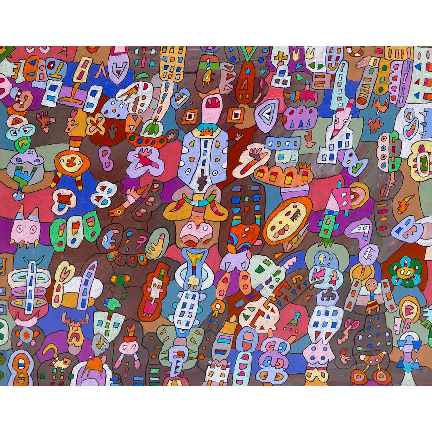 Claude Utley (1955-2021 Washington) 'Untitled 2' 2011 Acrylic on Canvas-16x20'' (SMALL)