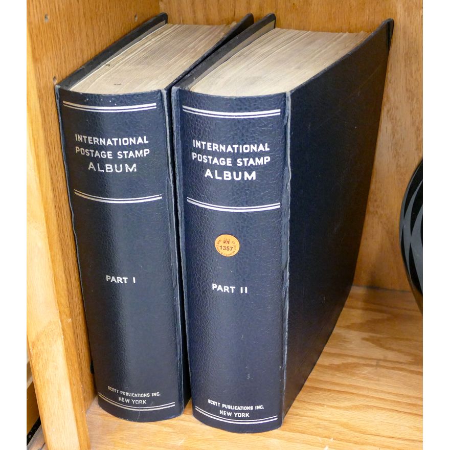 2pc Vintage International World Stamp Albums