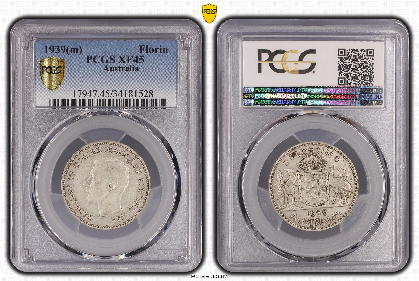 1939(m) Australia Florin PCGS - XF45 -528