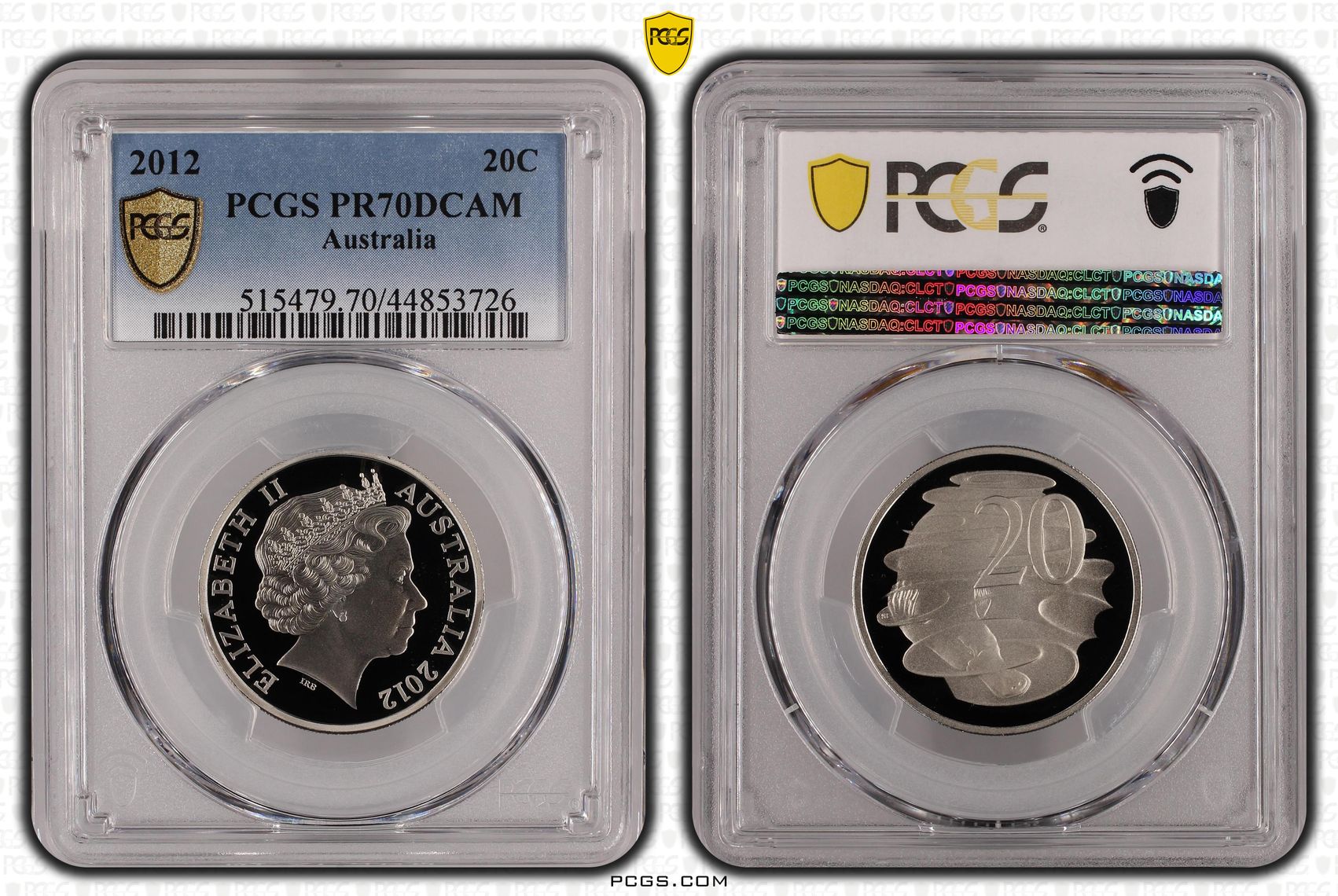 2012 Australia Twenty Cent, 20c PCGS - PR70DCAM POP 53/0 -726