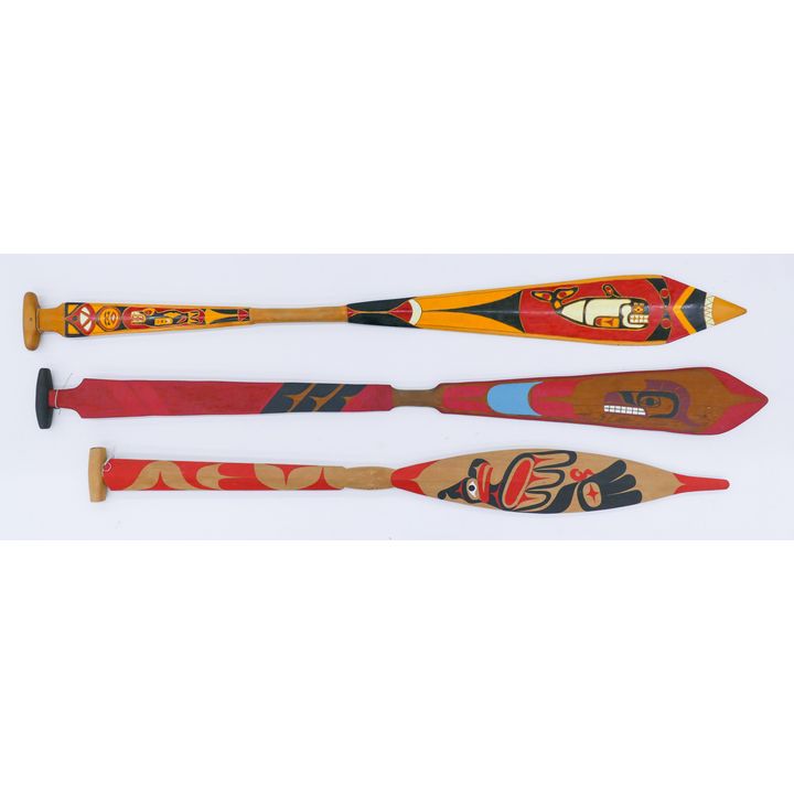 3pc Old Northwest Coast Native Cedar Paddles