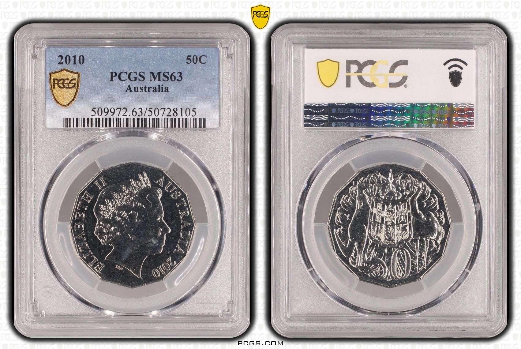 Fifty Cent, 2010, PCGS MS63