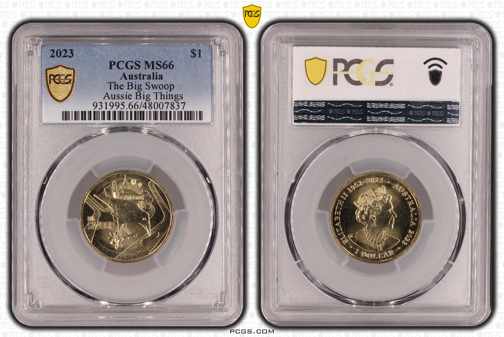 326 · The Big Swoop Aussie Big Things , One Dollar, 2023, PCGS MS66