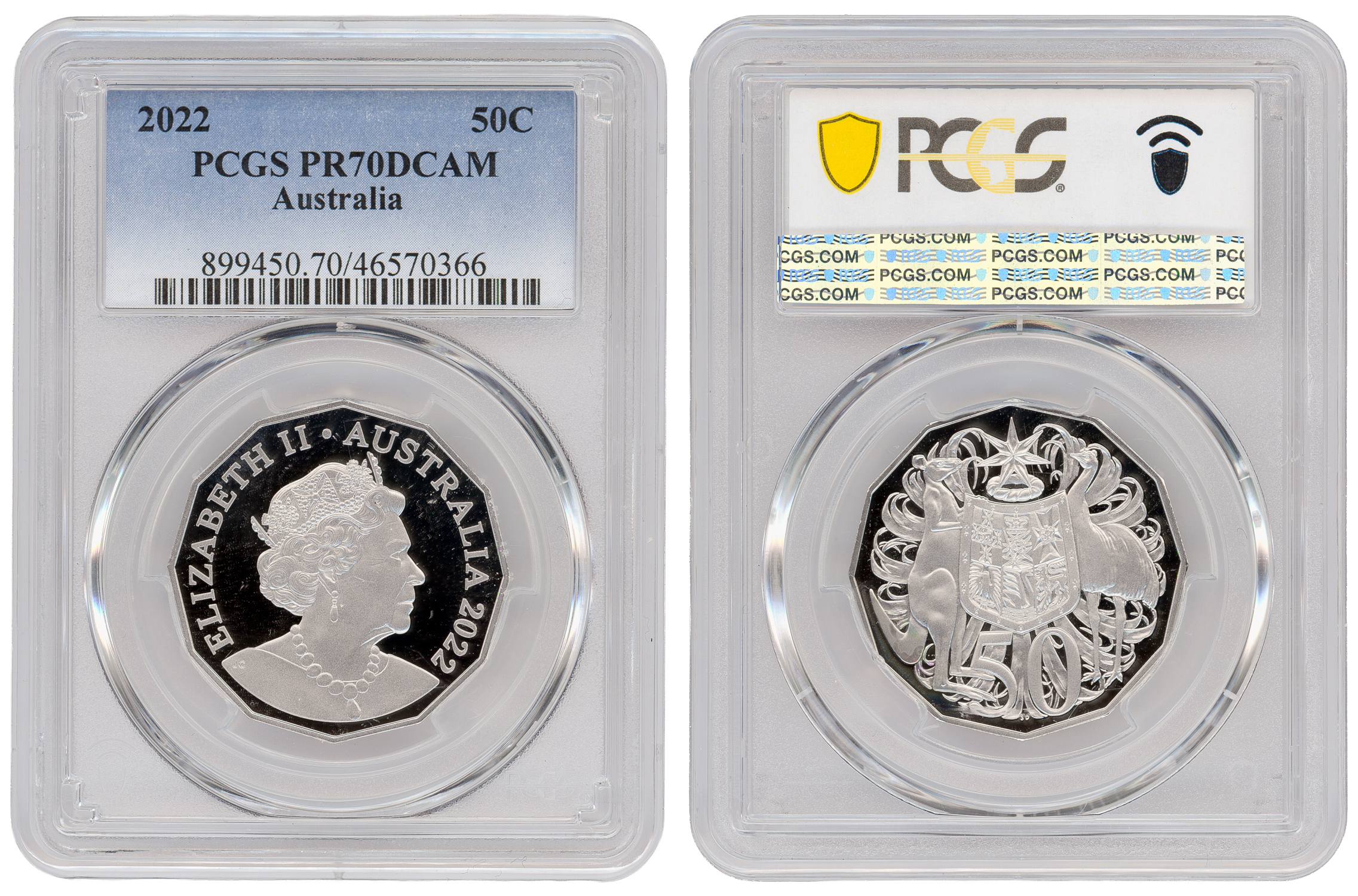 Fifty Cent, 2022, PCGS PR70DCAM