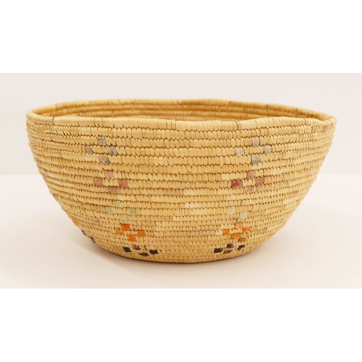 Vintage Alaskan Indian Basket Bowl- 4x9''