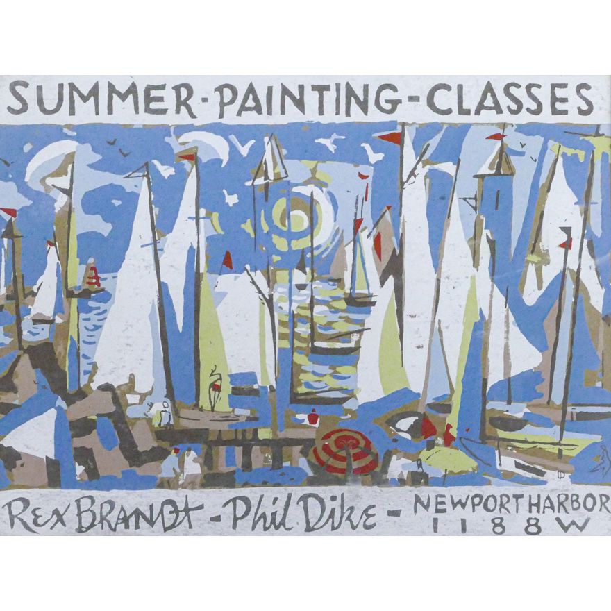 Rex Brandt & Phil Dike ''Summer Painting Classes'' Serigraph