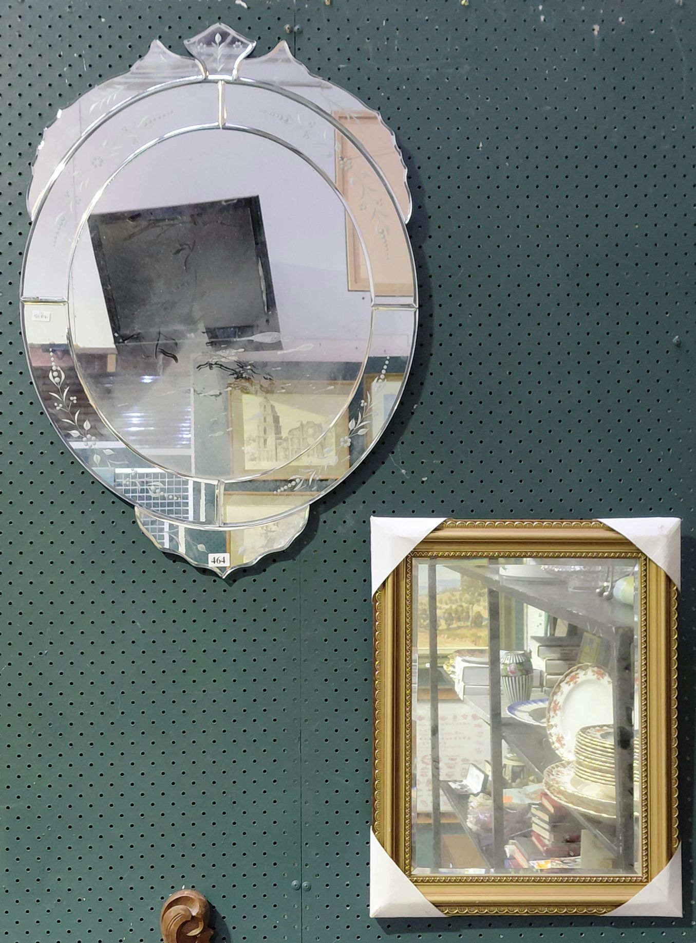 Vintage Style Oval Mirror