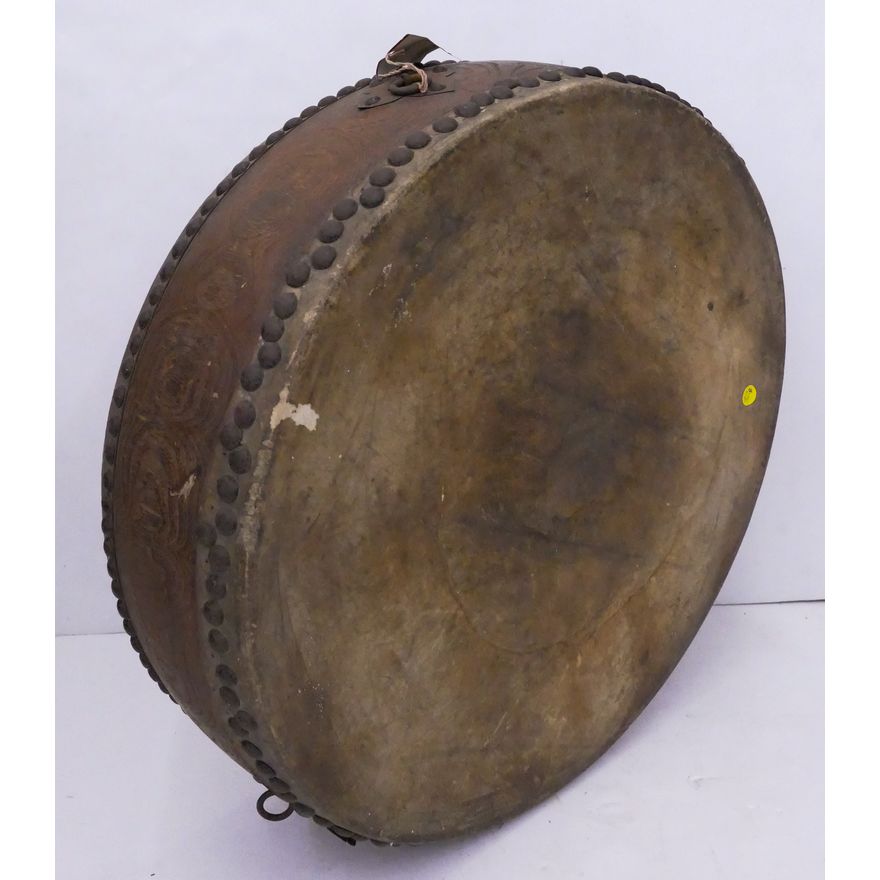 Antique Long Japanese Drum- 7'' tall, 24'' diameter
