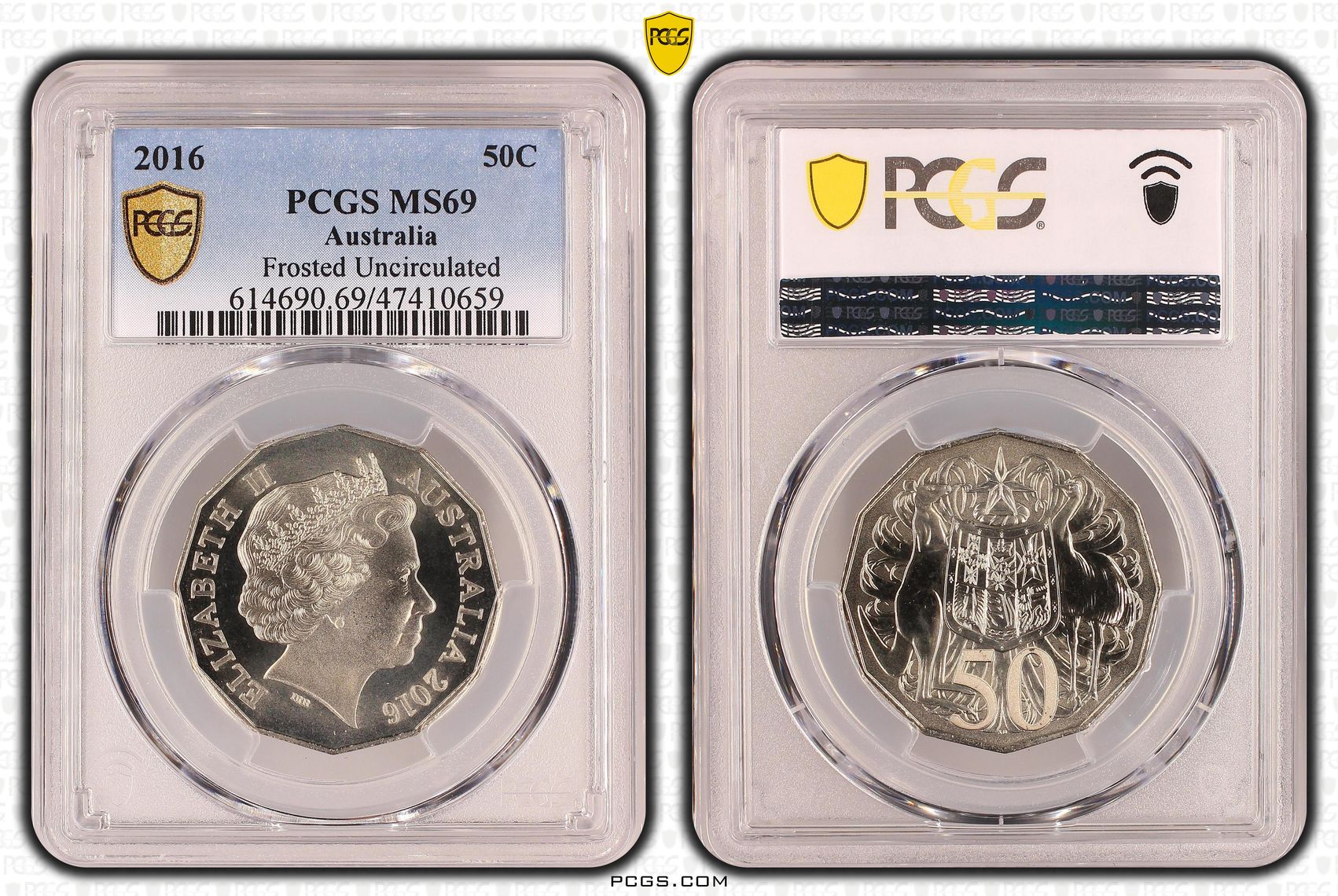 Elizabeth II, Frosted Uncirculated, Fifty Cent, 2016, PCGS MS69