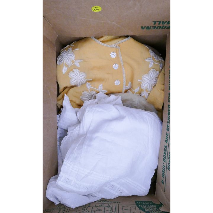 Box Needlework Christening Gown Etc