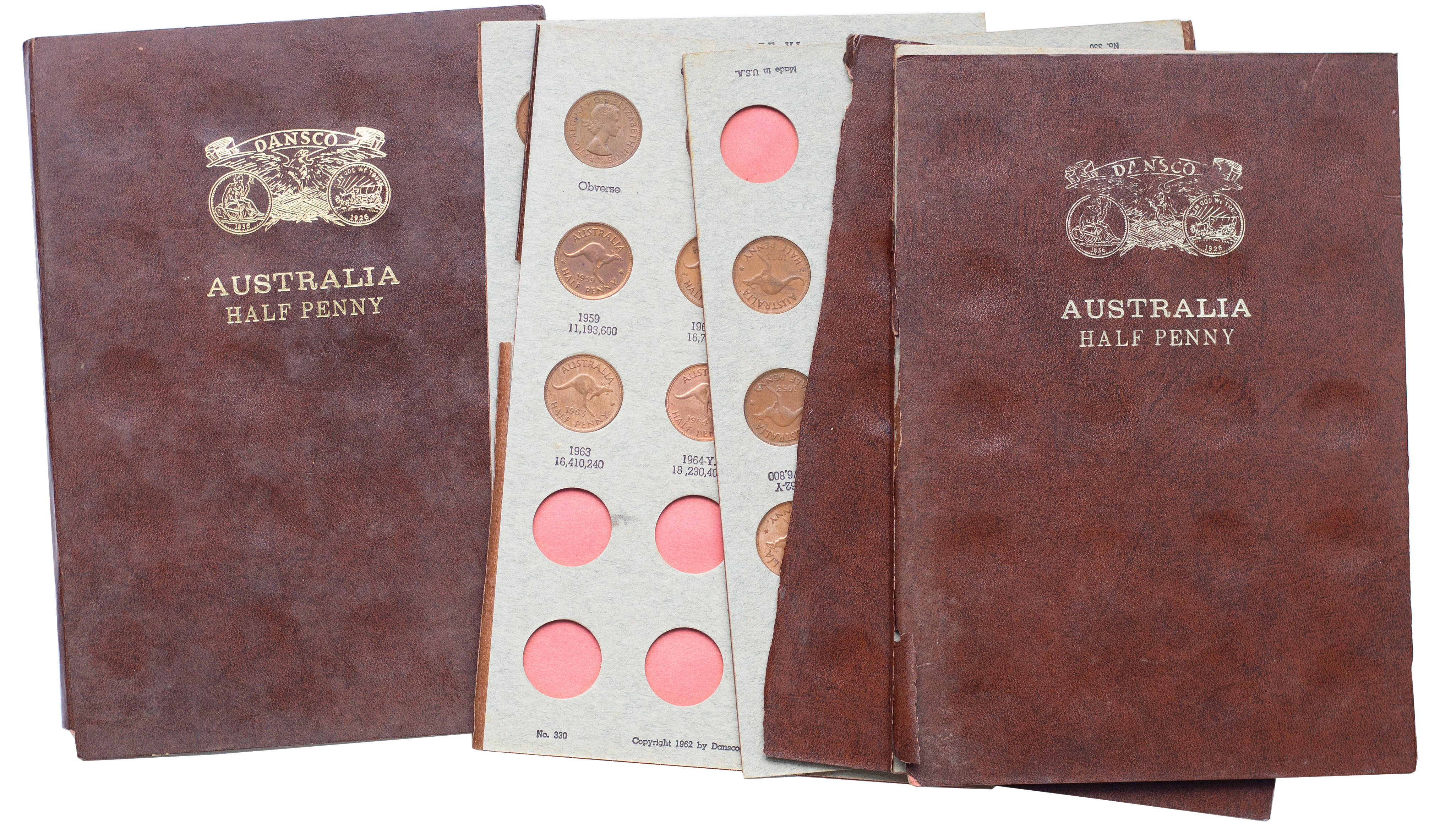 George V - Elizabeth II, Halfpenny Set, 1911 - 1964, VG - aVF