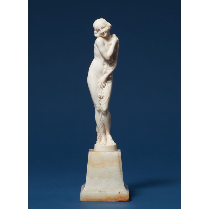 Nude with a rose garland by Joé Descomps (1869 - 1950)