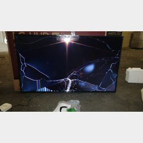 LG 65 UP7500 4K UHD Smart AI ThinQ TV (2021)- SCREEN CRACKED, NO REMOTE, NO TV STAND & ACCESSORIES-51484/134