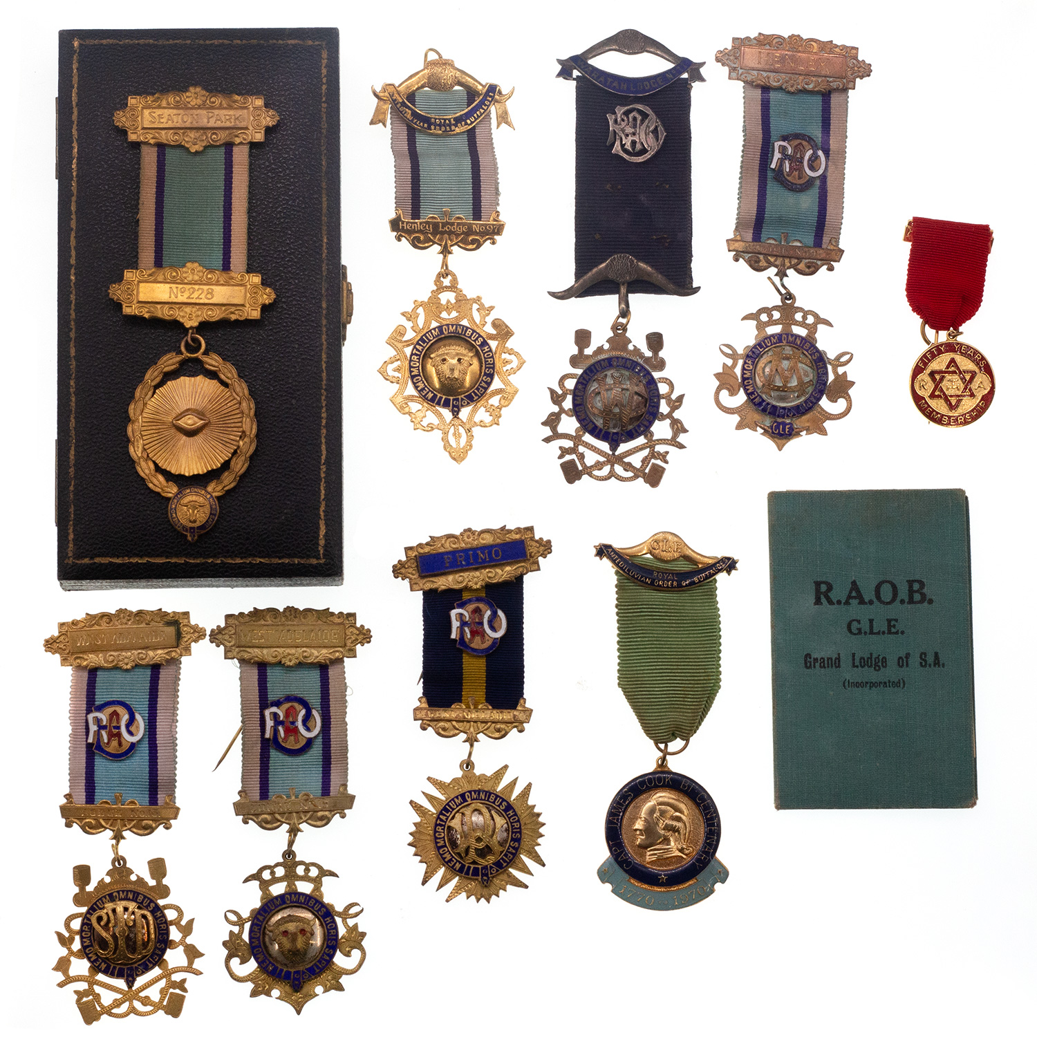 Royal Andeluvian Order of Buffaloes Medals, 1940 - 1970, VGC