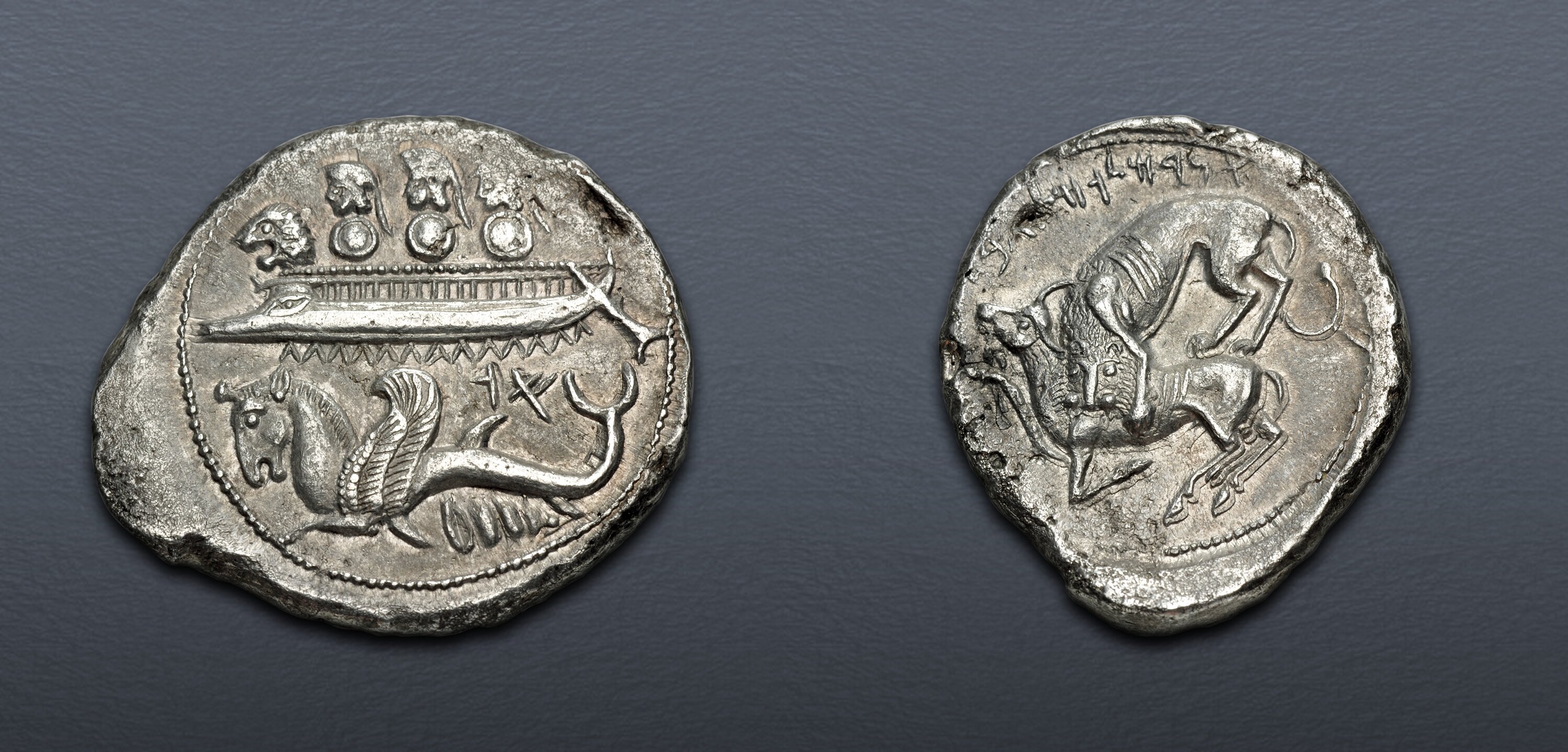 PHOENICIA, Byblos (Gebal). ’Urimilk III. Circa 365-350 BC. AR Shekel ...
