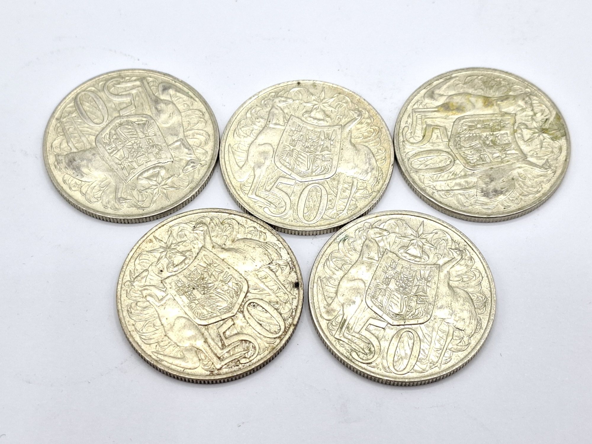 Australian Round Fifty Cent Pieces