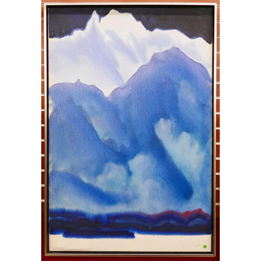 Coralee Stark Blue Mountain Oil Painting Framed- 49x33''