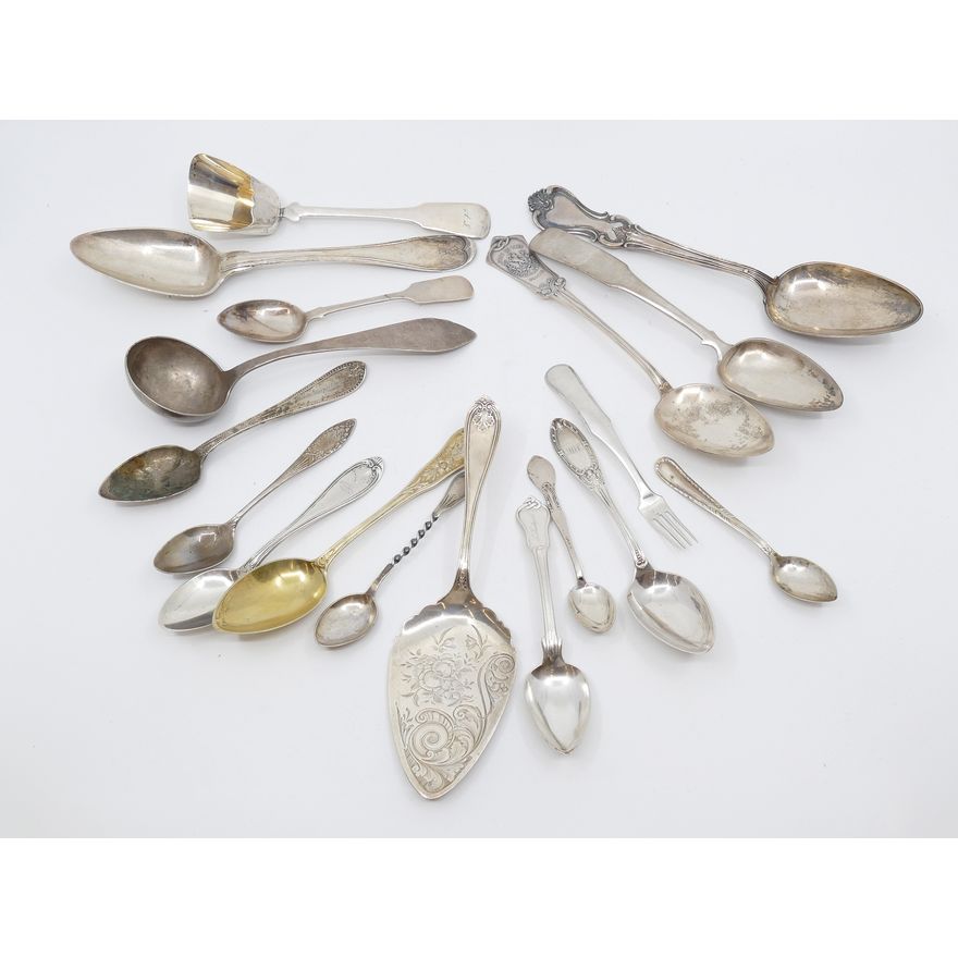 18pc MISC Silver Flatware- Includes Swedish Sterling, Canadian