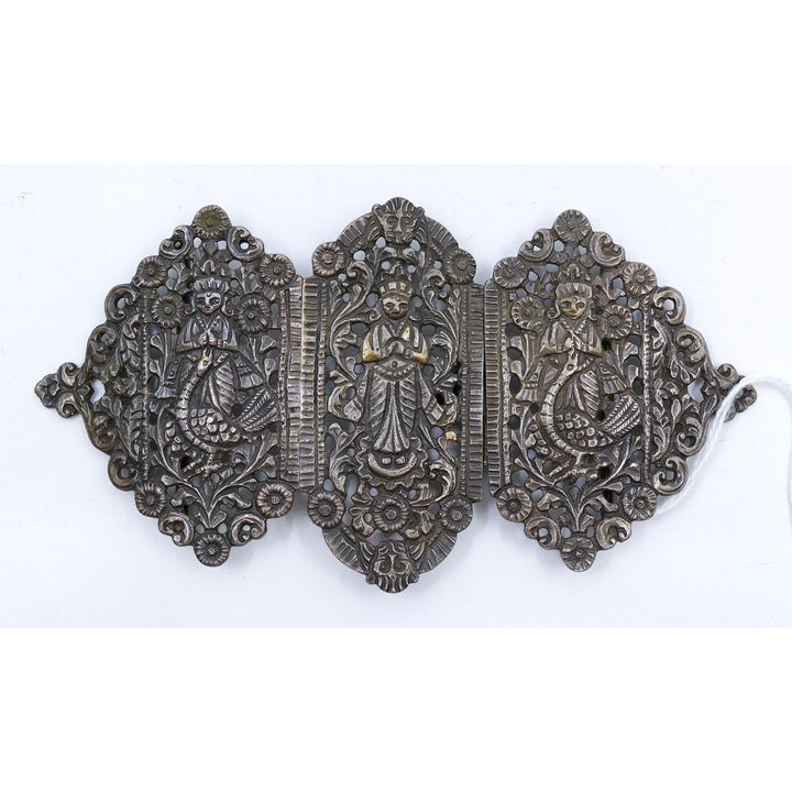 Tibetan Ornate Silver Pierced Buckle 5.25'' - 63 Grams
