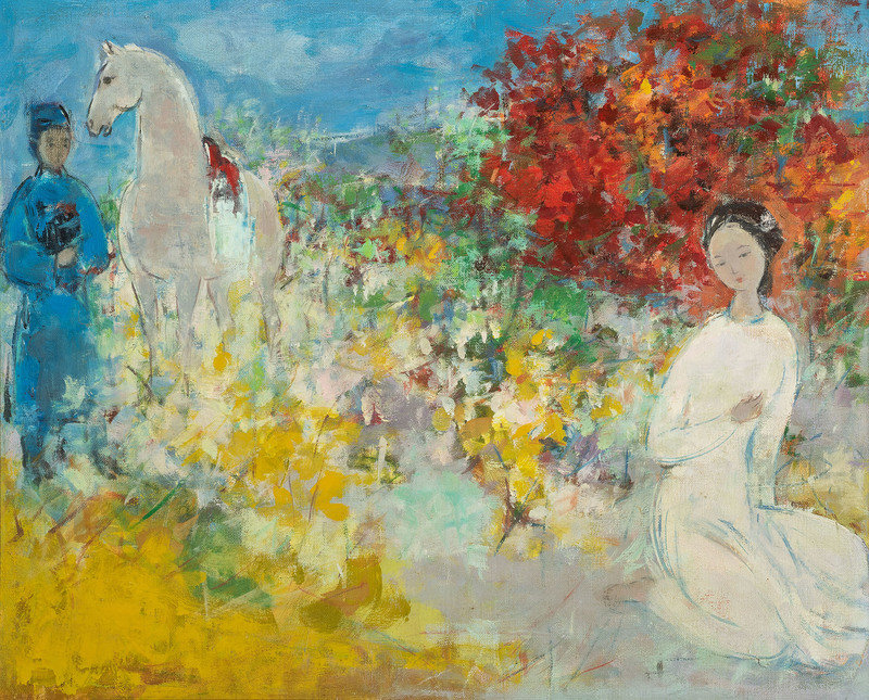 Vũ Cao Đàm
(French/Vietnamese, 1908-2000)
La Rencontre, 1969
