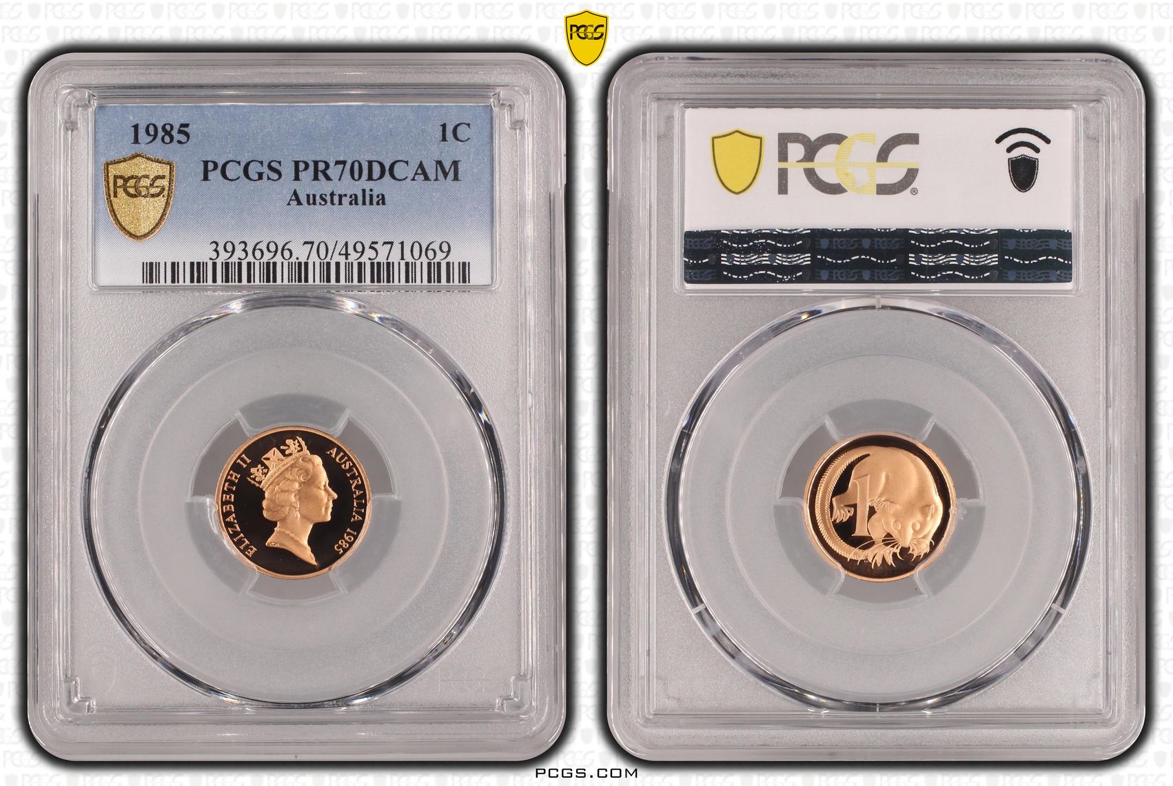 Elizabeth II, One Cent, 1985, PCGS PR70DCAM