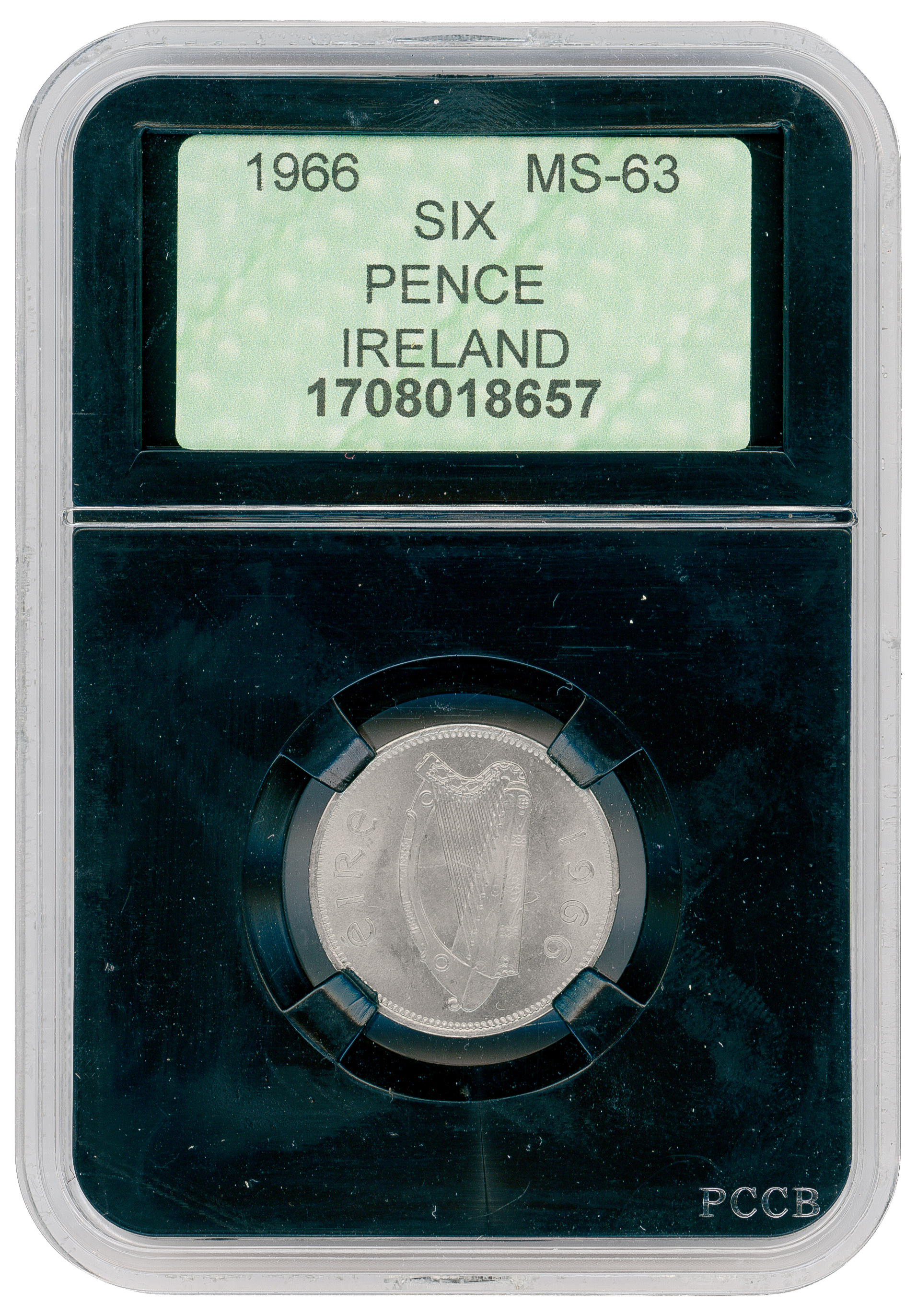 Ireland, Sixpence, 1966, MS63