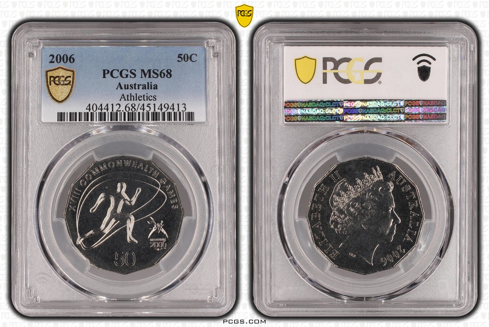 2006 Australia Fifty Cent, 50c Athletics PCGS - MS68 POP 3/0 -413