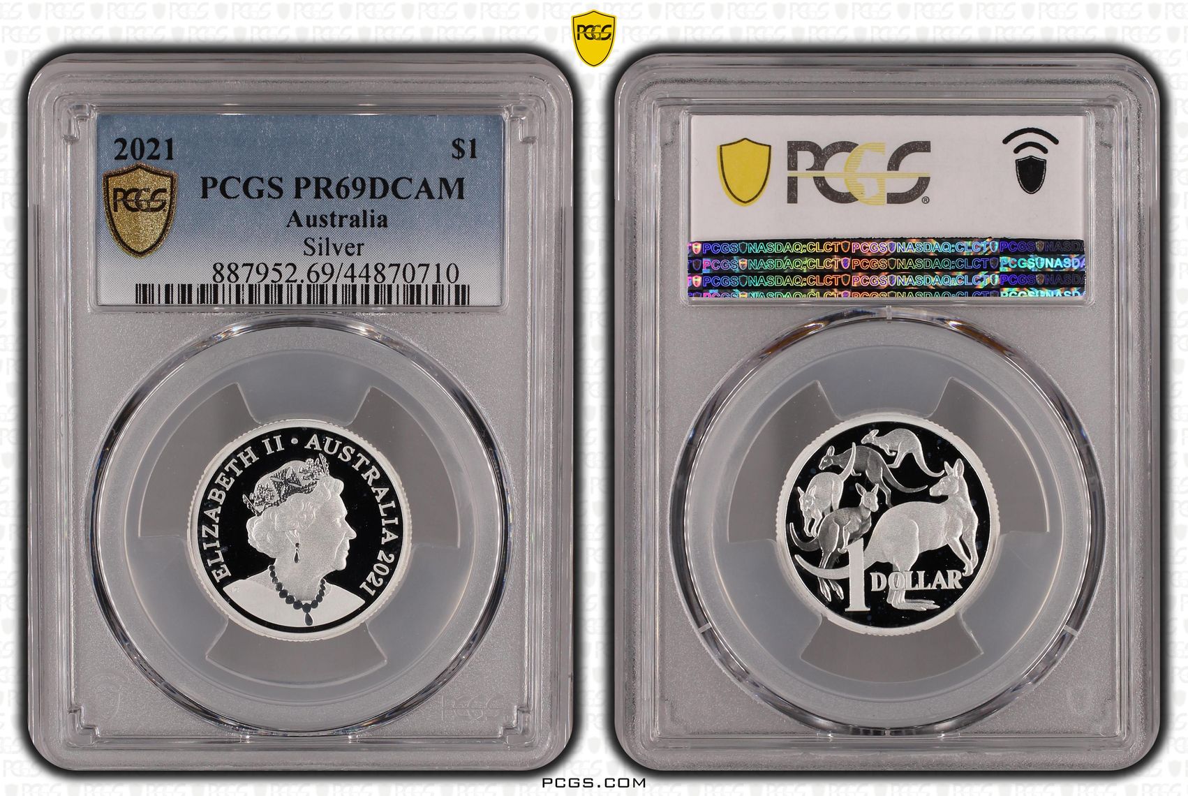 470 · 2021 Australia One Dollar, $1 Silver  PCGS - PR69DCAM POP 9/0 -710
