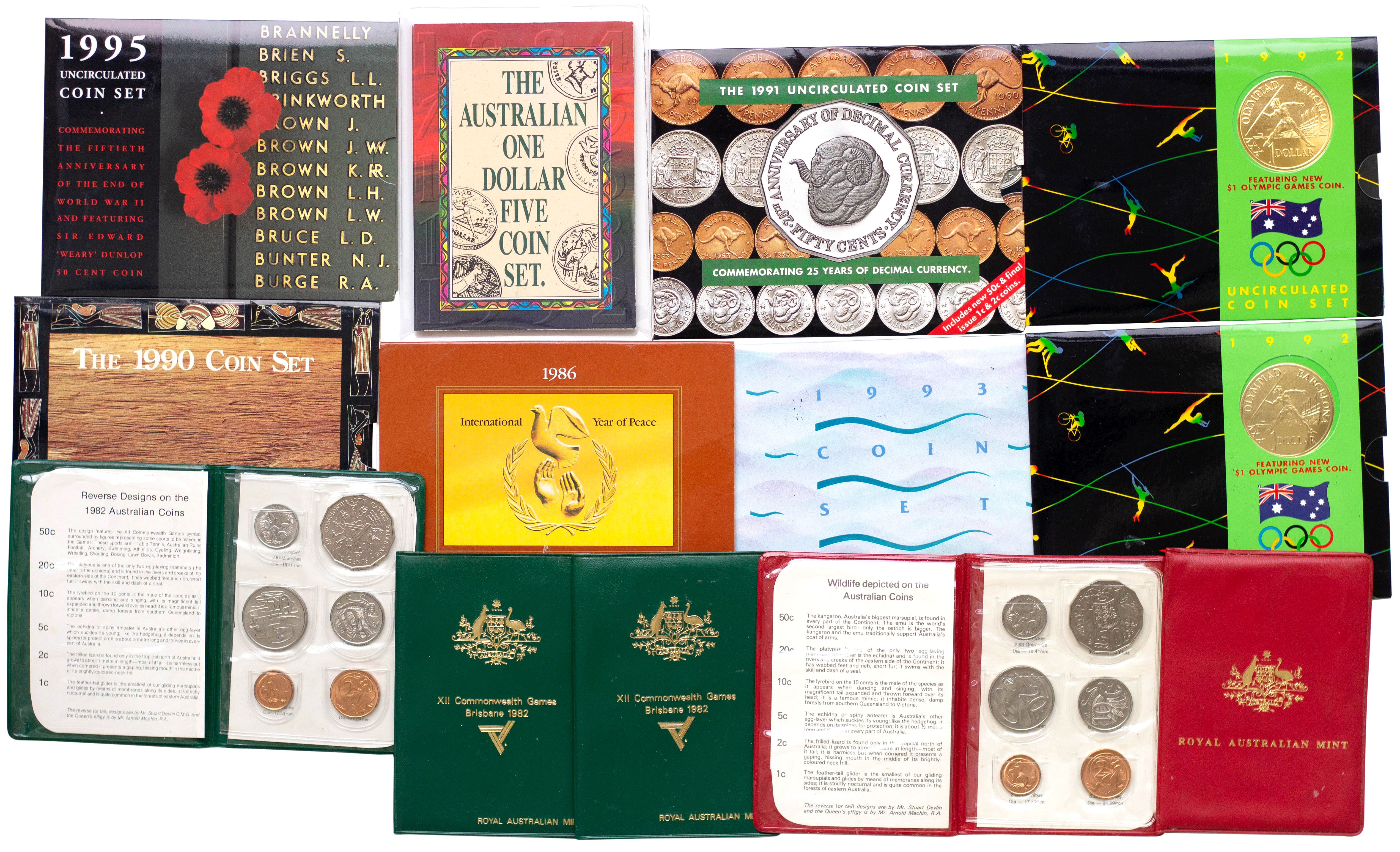 Elizabeth II, Mint Sets, 1978 - 1995, UNC