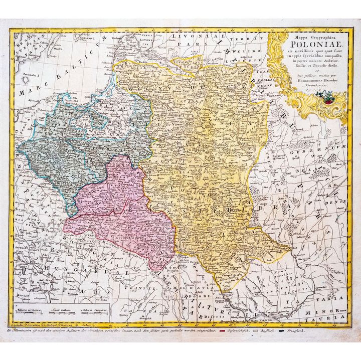 Tobias Mayer | Mappa geographica Poloniae
