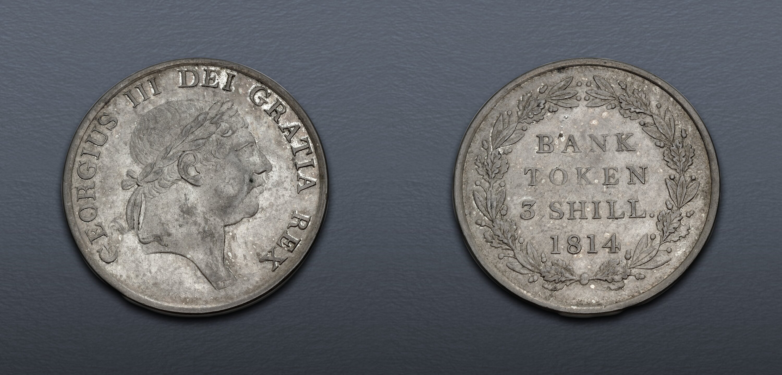 HANOVER. George III. 1760-1820. AR Three Shillings. Dated 1814. AU ...