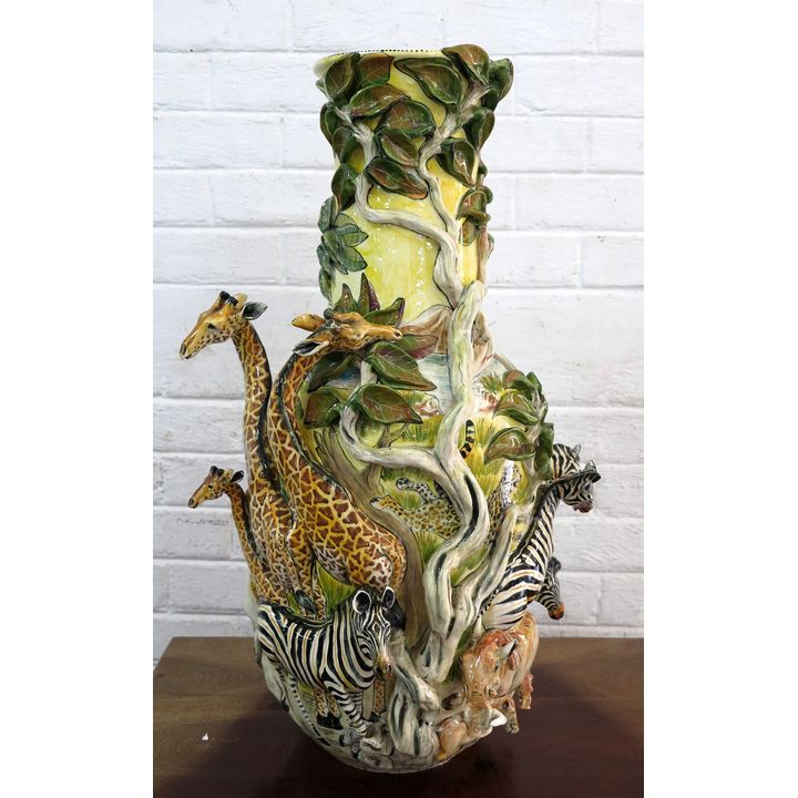 MASSIVE ARDMORE STYLE CERAMIC VASE