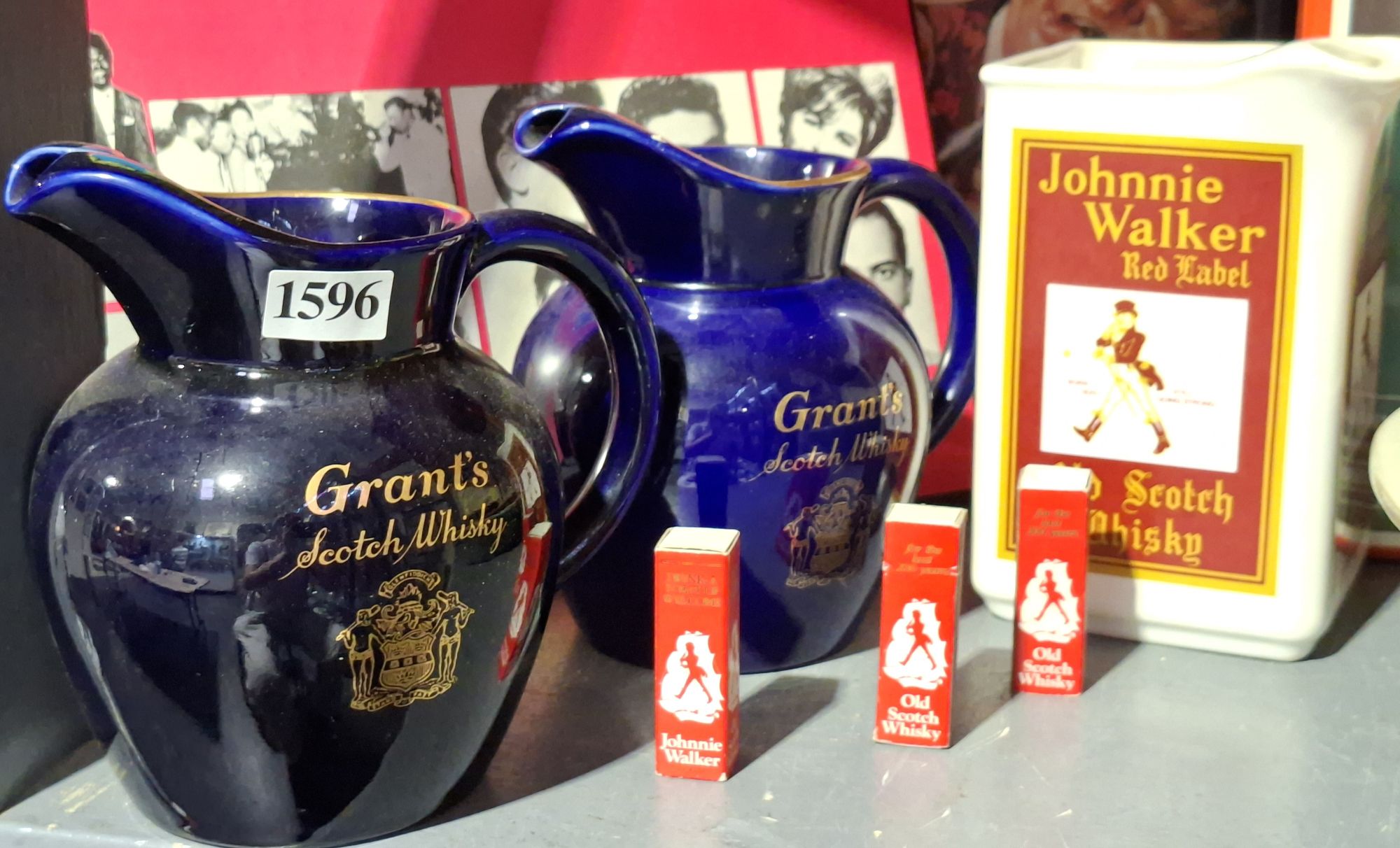 THREE WHISKEY JUGS AND MATCHES