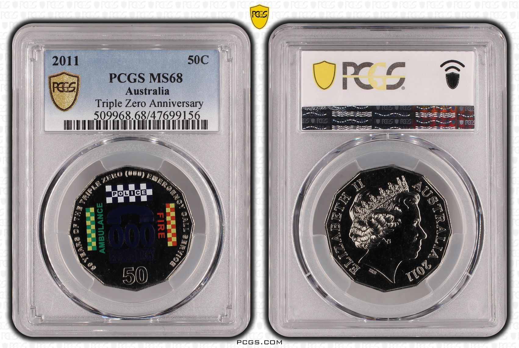 Triple Zero Anniversary, Fifty Cent, 2011, PCGS MS 68